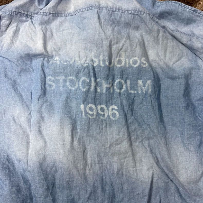 Acne Studios Acne Studios 1996 Denim Short Sleeve Shirt Size US XL / EU 56 / 4 - 3 Thumbnail