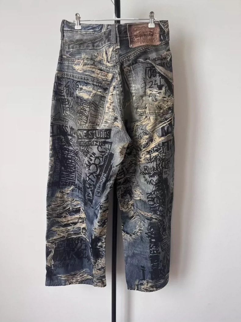 Acne Studios Acne Studios 2023M Printed Ripped Jeans Size US 44 / EU 60 - 2 Thumbnail