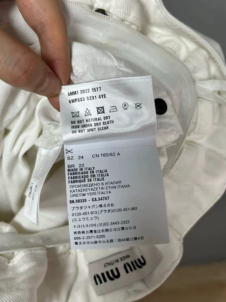 Miu Miu miumiu white wide-leg jeans Size 24" / US 00 / IT 34 - 5 Thumbnail