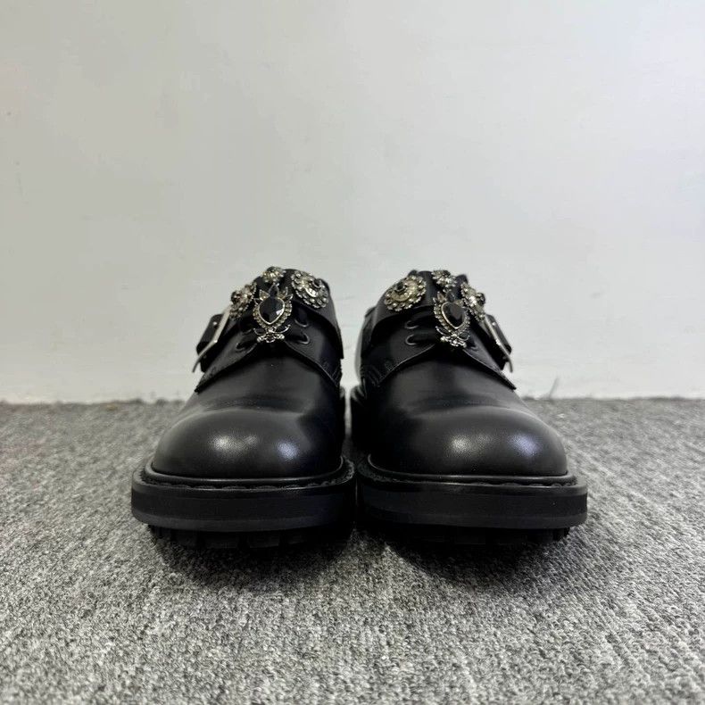 Alexander McQueen alexander mcqueen black leather shoes Size US 5 / EU 37 - 3 Thumbnail