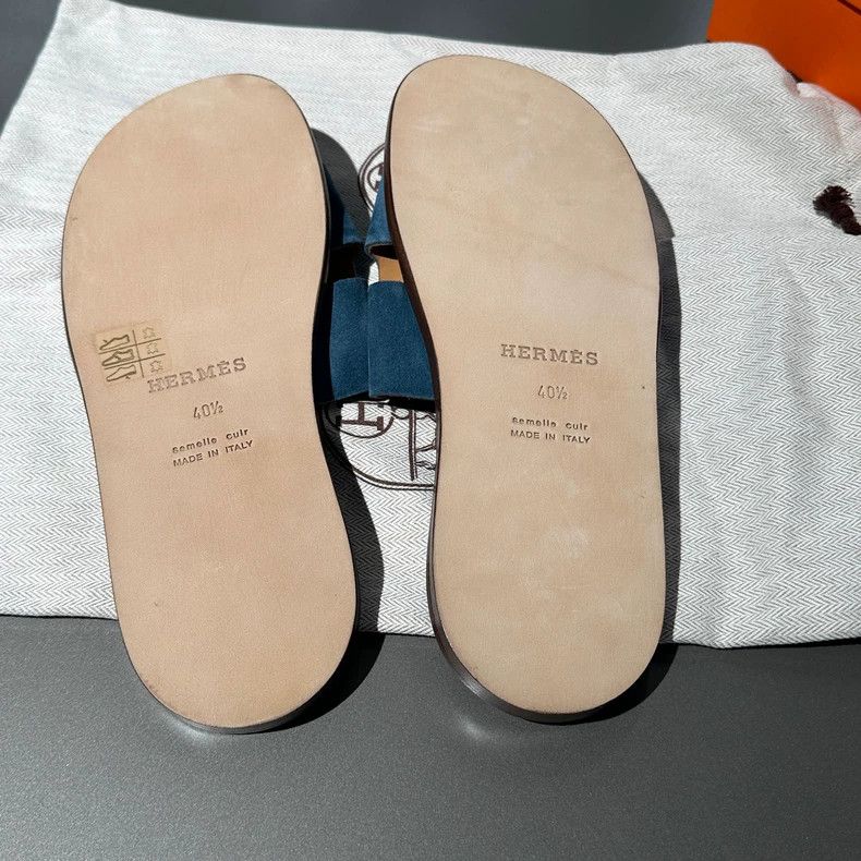 Hermes hermes suede slip on sandals Size US 10 / EU 43 - 4 Thumbnail