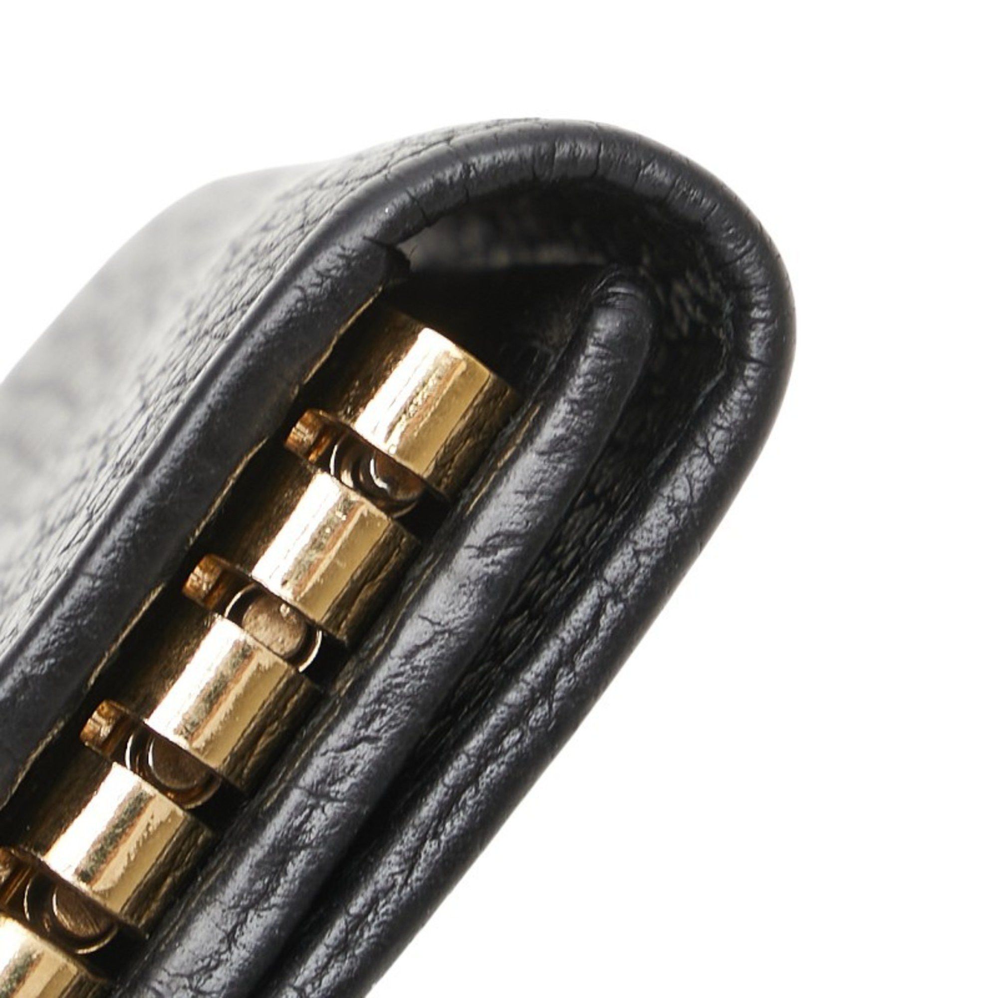 Gucci Gucci GG Marmont 6-ring key case 456118 Black Leather Women's GUCCI Size ONE SIZE - 4 Thumbnail