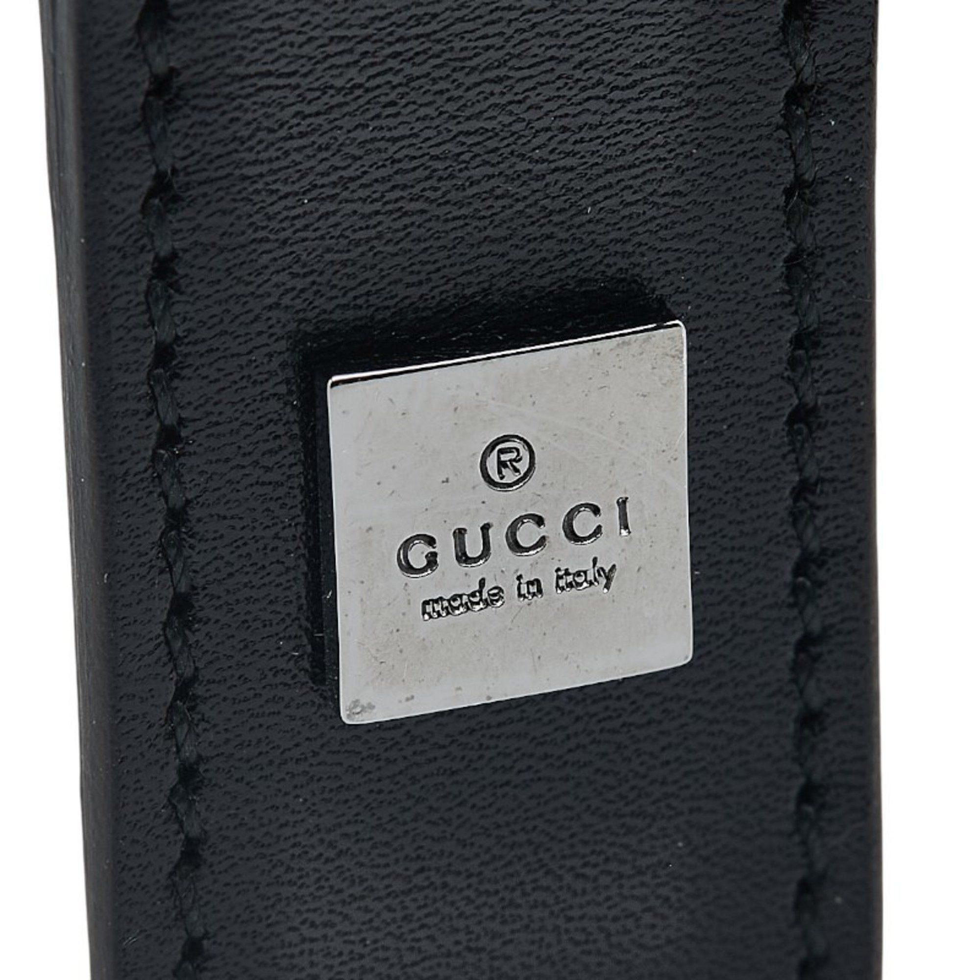 Gucci Gucci bag charm keychain in black with silver hardware and leather. Women's. GUCCI Size ONE SIZE - 3 Thumbnail