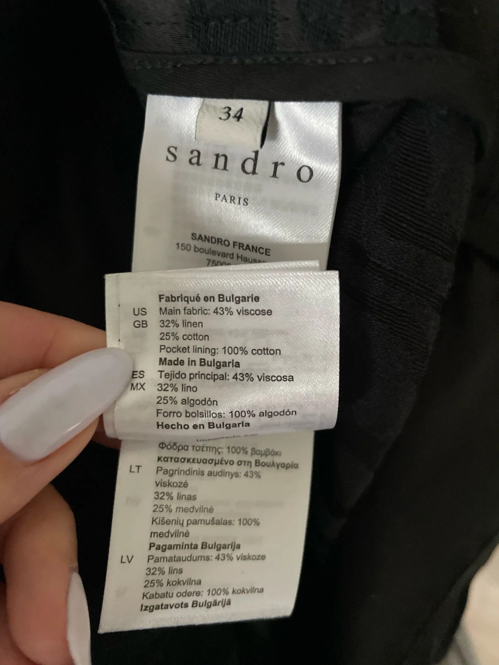 Sandro Sandro Pants Size 25" / US 0 / IT 36 - 3 Thumbnail