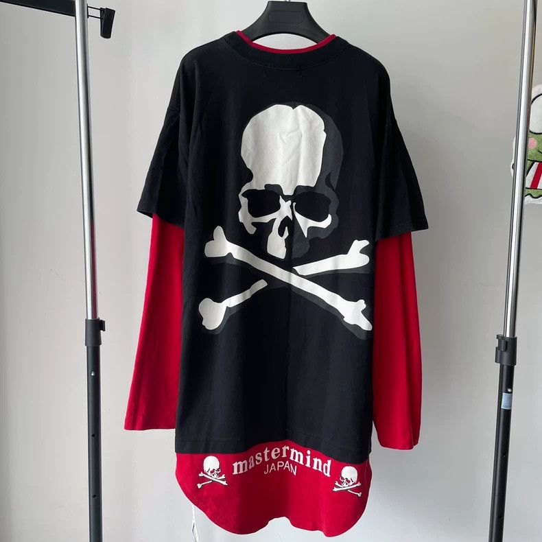 Maison Margiela Mastermind Japan Black Red Long Sleeve Shirt Size US L / EU 52-54 / 3 - 2 Thumbnail