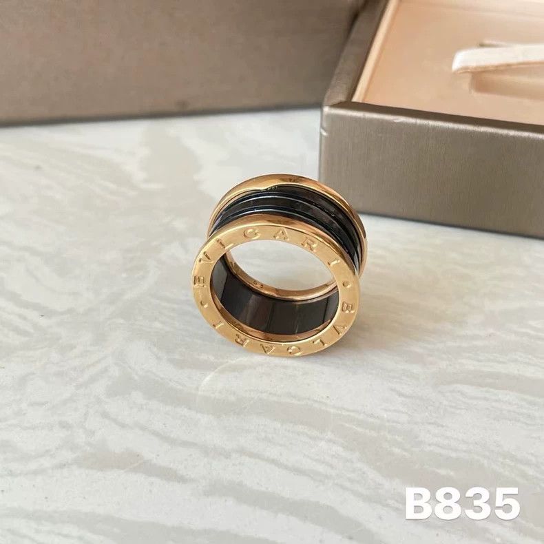Bvlgari Bvlgari Black Ceramic Ring for Men and Women Size ONE SIZE - 3 Thumbnail