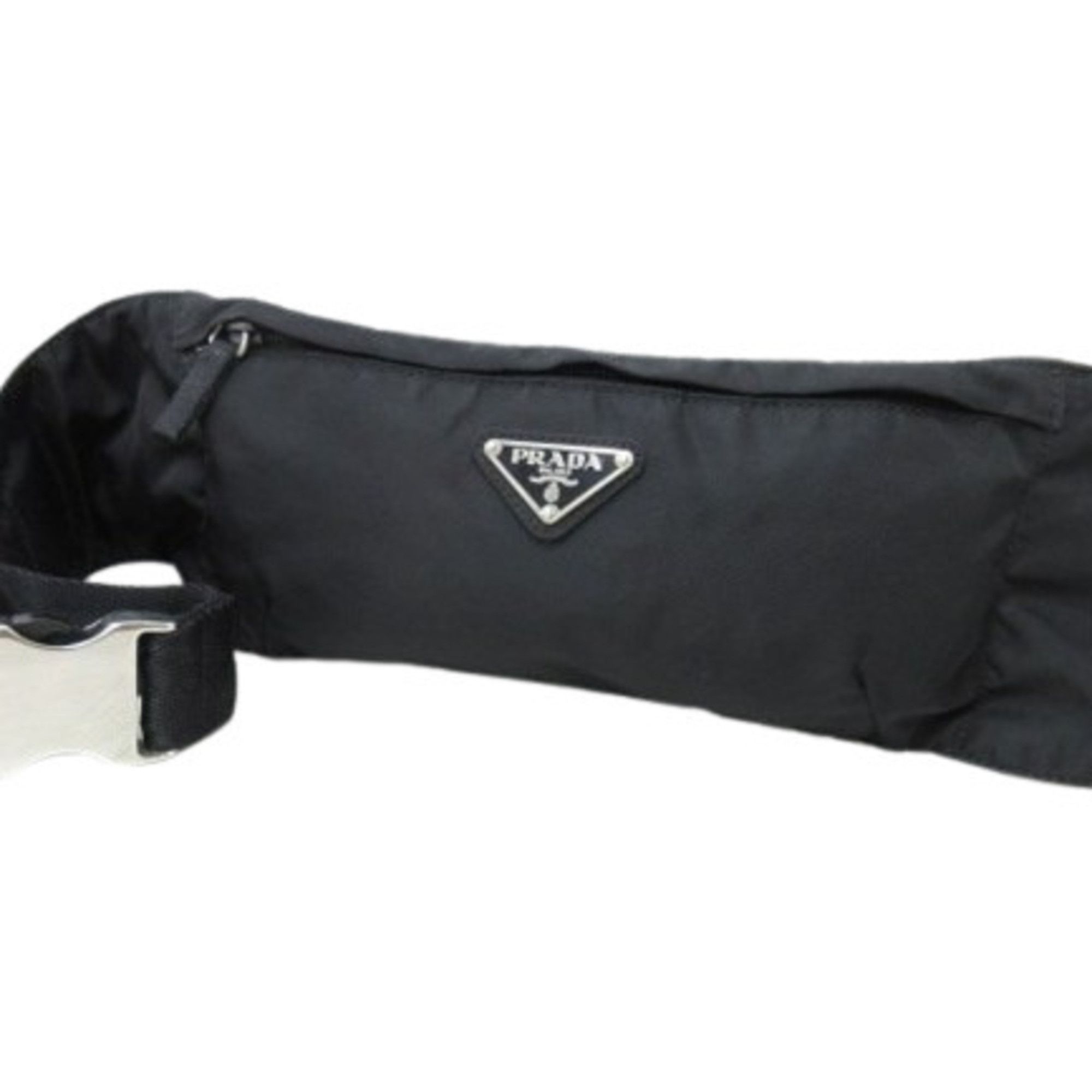 Prada PRADA Triangle Waist Bag - Black Nylon with Logo for Men and Women Size ONE SIZE - 2 Thumbnail