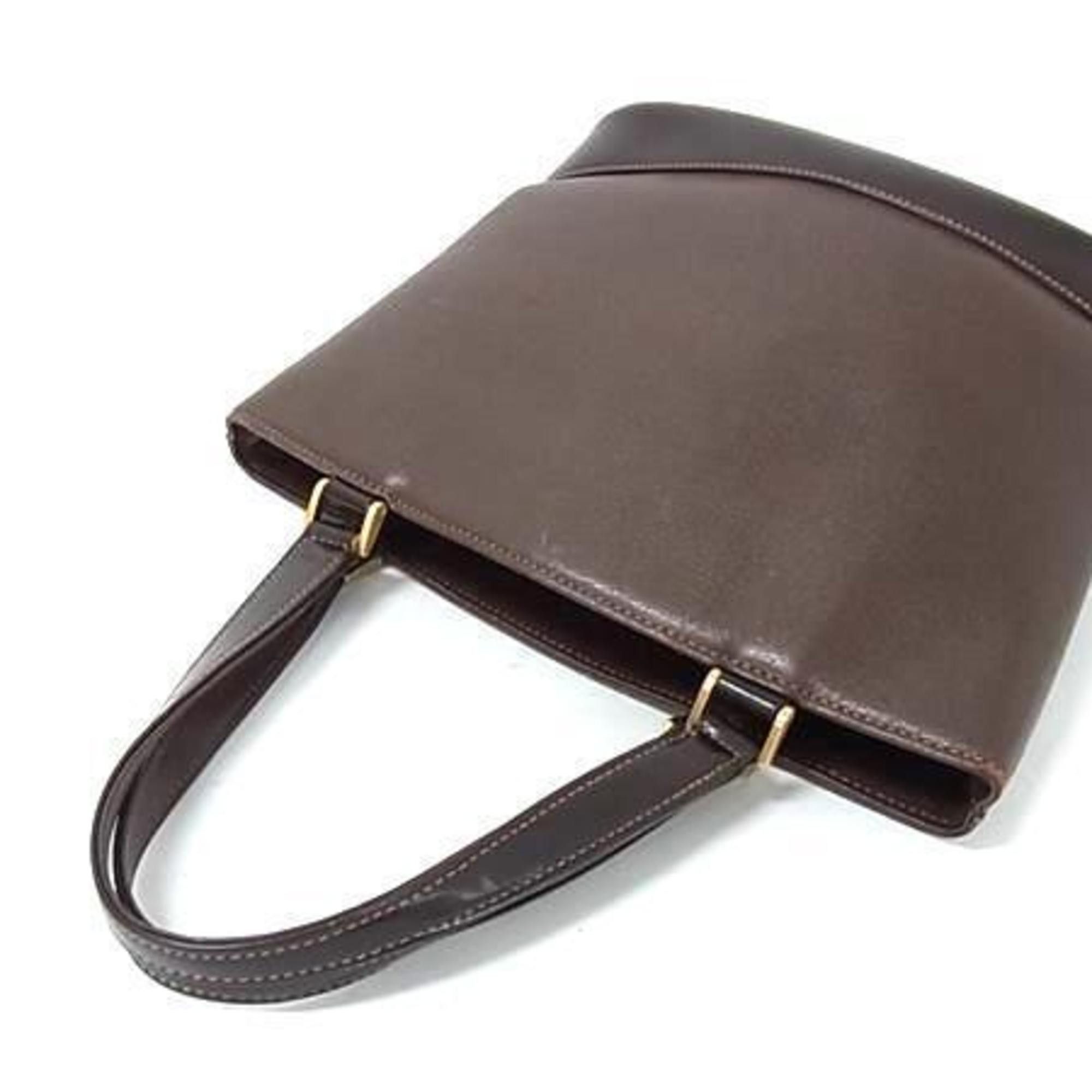 Burberry BURBERRY Women's Brown Leather Handbag Size ONE SIZE - 2 Thumbnail