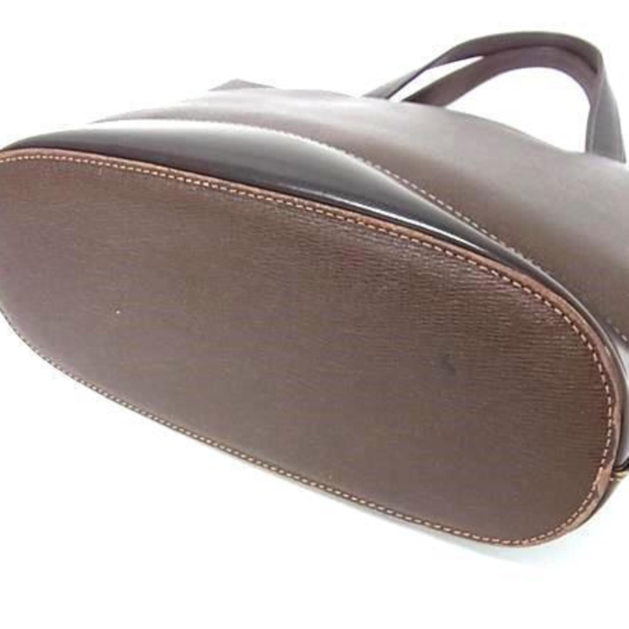 Burberry BURBERRY Women's Brown Leather Handbag Size ONE SIZE - 3 Thumbnail