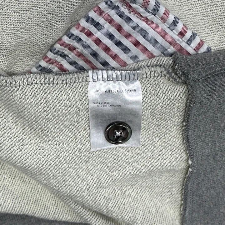 Thom Browne TB Men's Gray Striped Cardigan Sweater 0079 Size US L / EU 52-54 / 3 - 3 Thumbnail