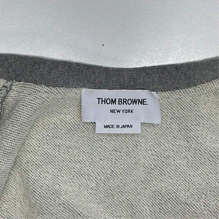 Thom Browne TB Men's Gray Striped Cardigan Sweater 0079 Size US L / EU 52-54 / 3 - 2 Thumbnail