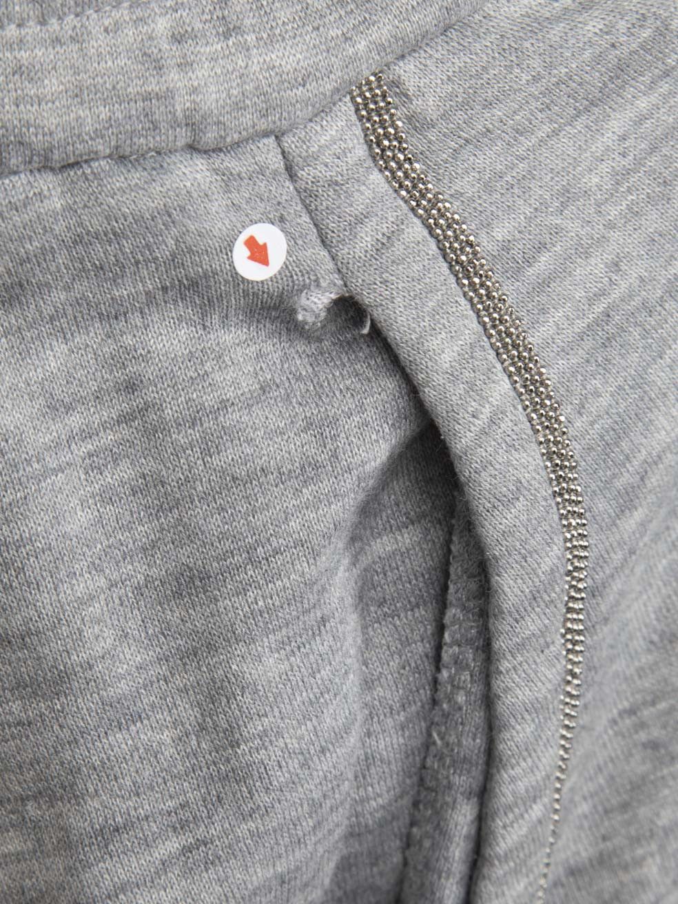 Brunello Cucinelli Grey Jersey Bead Trim Joggers Size 27" / US 4 / IT 40 - 4 Thumbnail