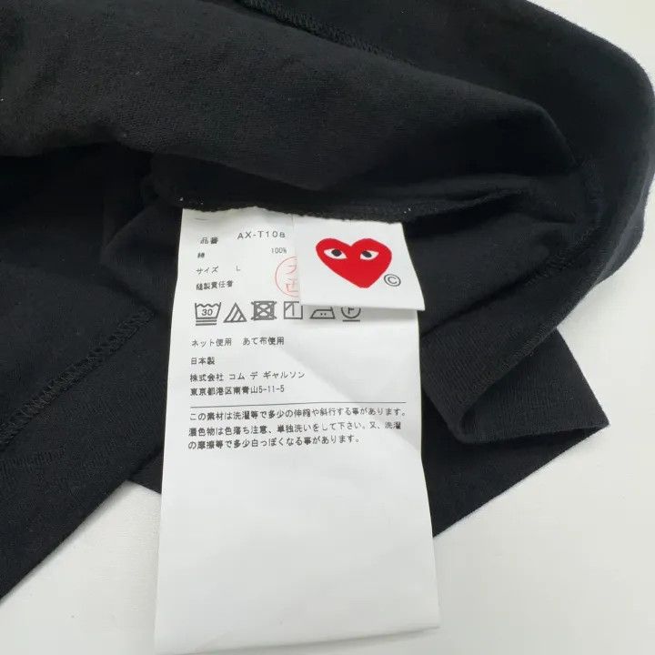 Comme des Garcons Comme des Garçons Play Black Heart Graphic T-Shirt 0079 Size US L / EU 52-54 / 3 - 5 Thumbnail