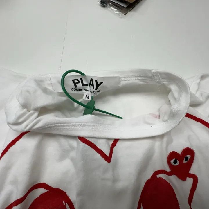 Comme des Garcons Comme des Garçons Play White Heart Logo T-shirt 0079 Size US M / EU 48-50 / 2 - 5 Thumbnail