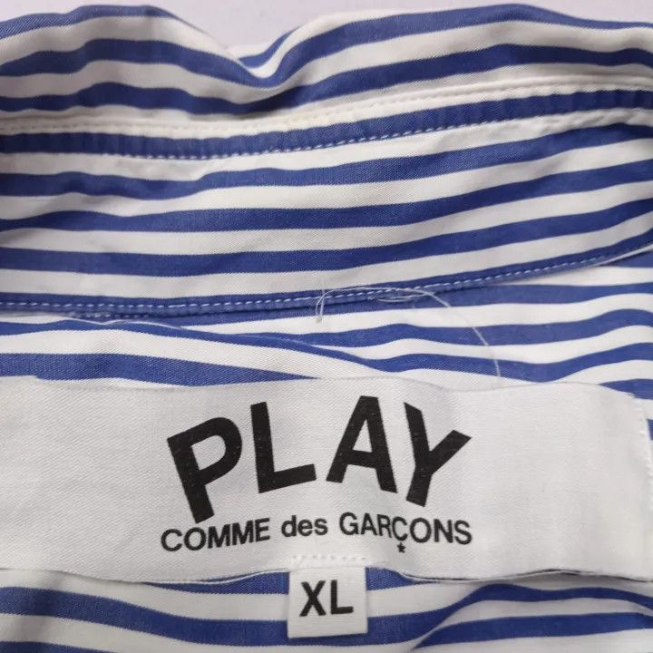Comme des Garcons PLAY Comme des Garçons Play Striped Shirt for Men 0079 Size US XL / EU 56 / 4 - 4 Thumbnail