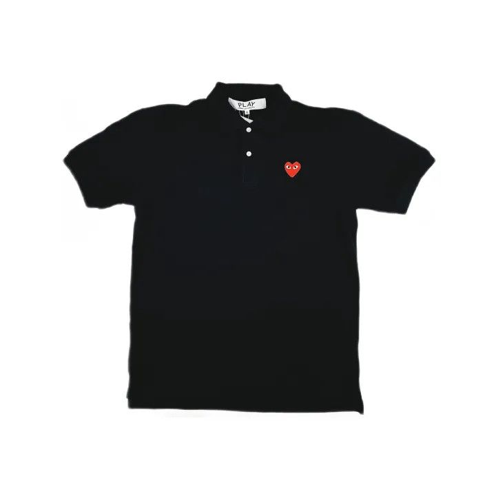 Comme des Garcons PLAY Comme des Garçons Play Black Short Sleeve Polo 0079 Size US XL / EU 56 / 4 - 2 Thumbnail