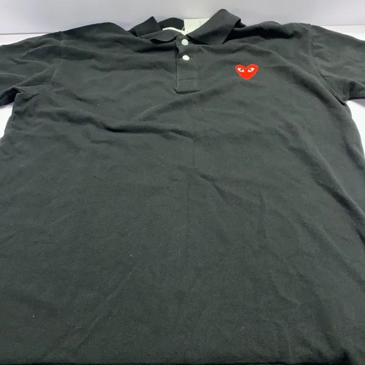 Comme des Garcons PLAY Comme des Garçons Play Black Short Sleeve Polo 0079 Size US XL / EU 56 / 4 - 19 Thumbnail