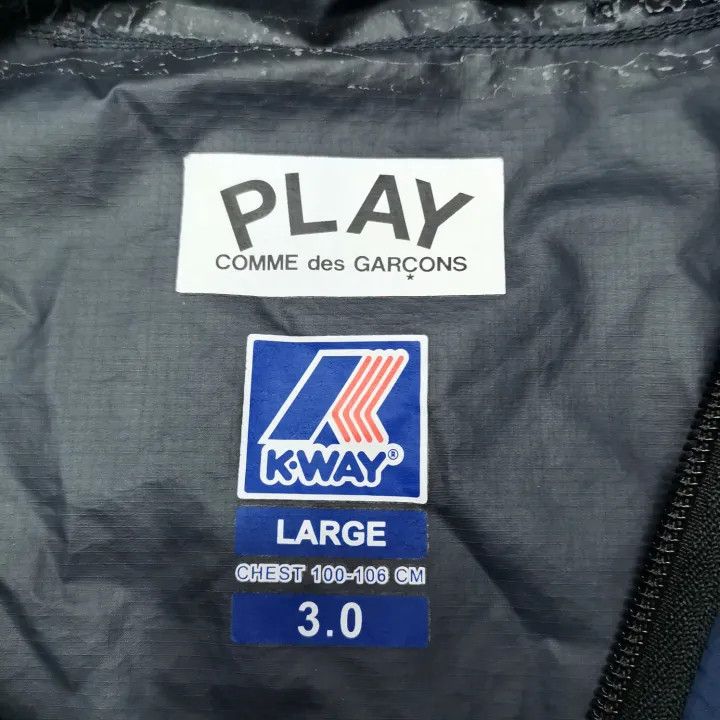 Comme des Garcons Comme des Garçons Play x K-Way Navy Zip Jacket 0079 Size US L / EU 52-54 / 3 - 4 Thumbnail