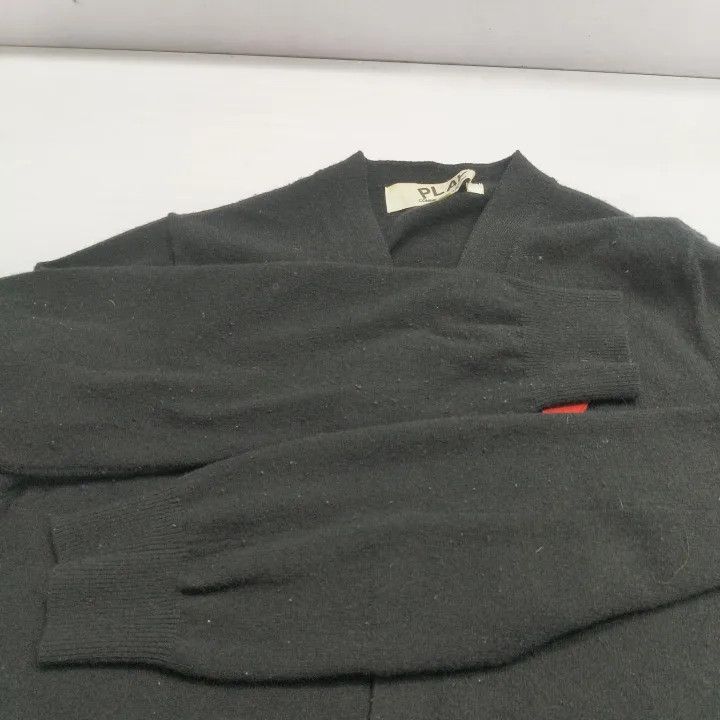 Comme des Garcons PLAY Comme des Garçons Play Black Wool Cardigan 0079 Size US L / EU 52-54 / 3 - 10 Thumbnail
