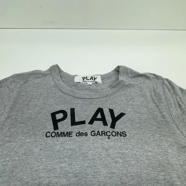 Comme des Garcons PLAY Comme des Garçons Play Grey Heart Logo Tee 0079 Size L / US 10 / IT 46 - 7 Thumbnail
