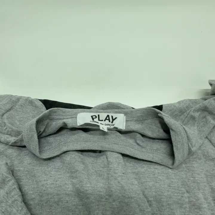 Comme des Garcons PLAY Comme des Garçons Play Grey Heart Logo Tee 0079 Size L / US 10 / IT 46 - 6 Thumbnail