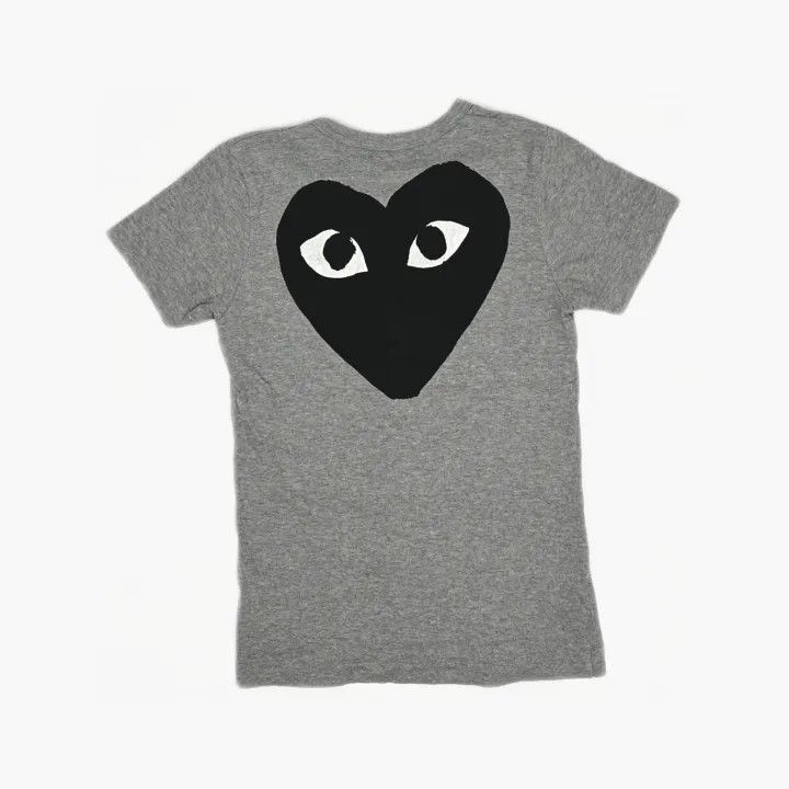Comme des Garcons PLAY Comme des Garçons Play Grey Heart Logo Tee 0079 Size L / US 10 / IT 46 - 3 Thumbnail