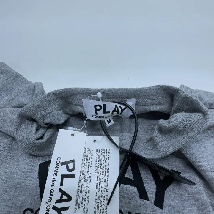 Comme des Garcons PLAY Comme des Garçons Play Gray Short Sleeve T-shirt 0079 Size M / US 6-8 / IT 42-44 - 8 Thumbnail