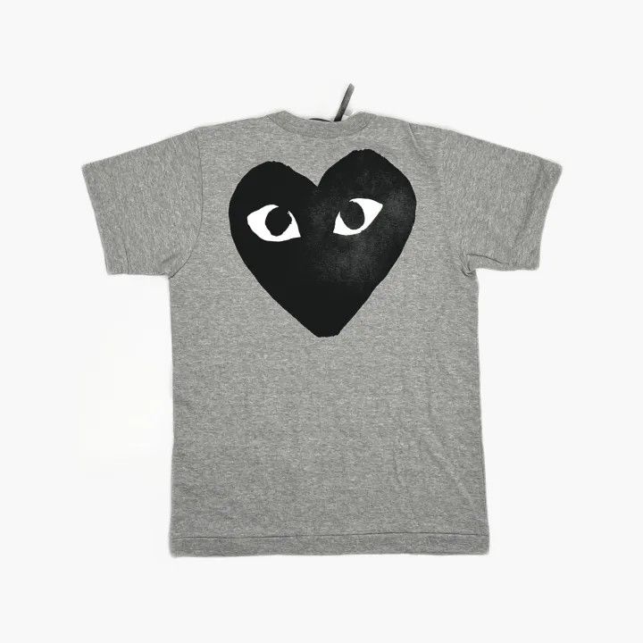 Comme des Garcons PLAY Comme des Garçons Play Gray Short Sleeve T-shirt 0079 Size M / US 6-8 / IT 42-44 - 3 Thumbnail