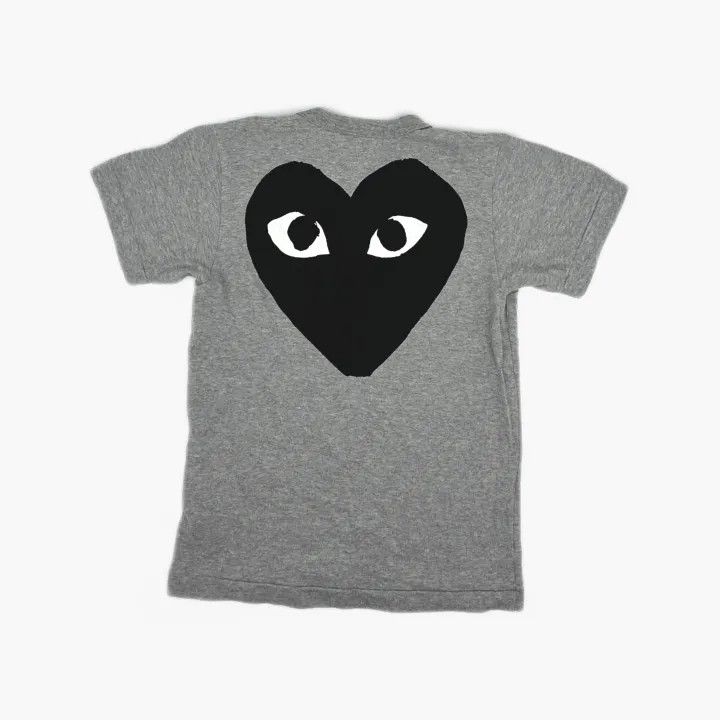 Comme des Garcons PLAY Comme des Garçons Play Gray Heart T-Shirt 0079 Size S / US 4 / IT 40 - 3 Thumbnail