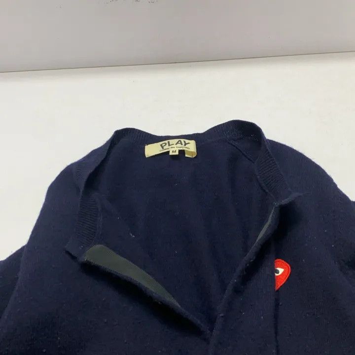 Comme des Garcons Comme des Garçons Play Navy Heart Cardigan 0079 Size M / US 6-8 / IT 42-44 - 7 Thumbnail