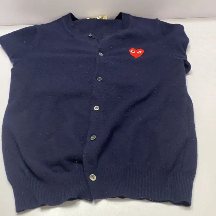 Comme des Garcons Comme des Garçons Play Navy Heart Cardigan 0079 Size M / US 6-8 / IT 42-44 - 12 Thumbnail
