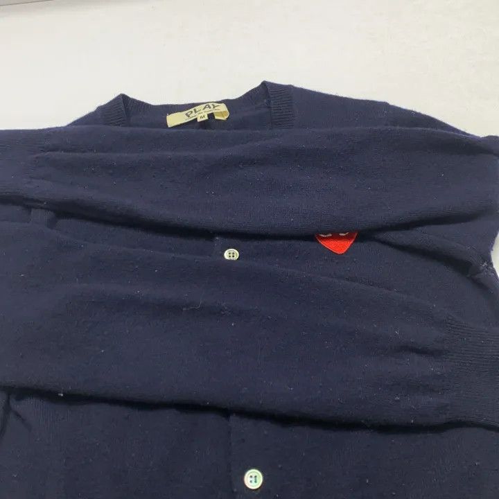 Comme des Garcons Comme des Garçons Play Navy Heart Cardigan 0079 Size M / US 6-8 / IT 42-44 - 9 Thumbnail