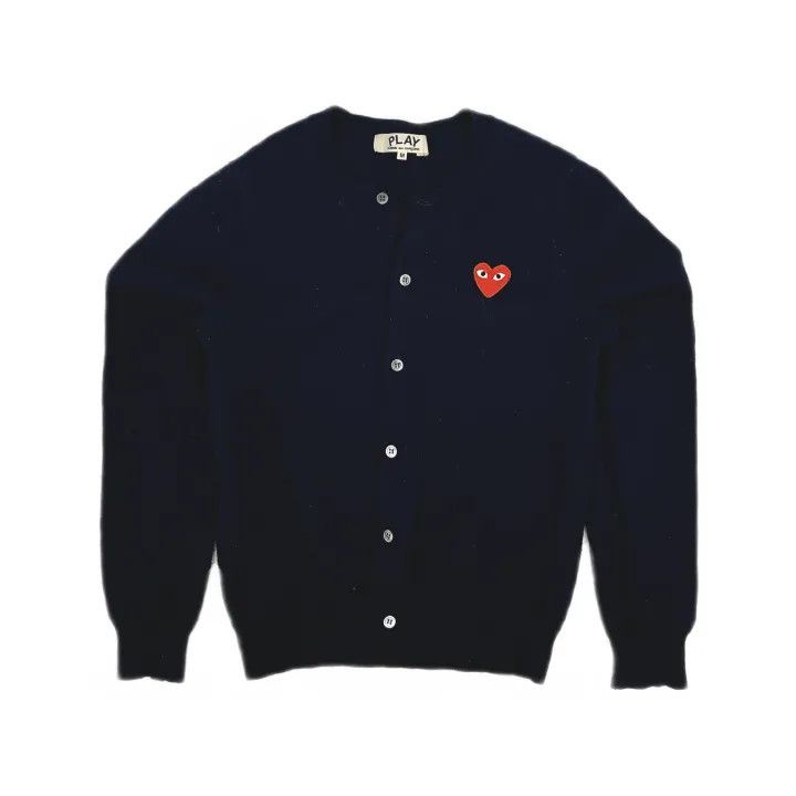 Comme des Garcons Comme des Garçons Play Navy Heart Cardigan 0079 Size M / US 6-8 / IT 42-44 - 2 Thumbnail