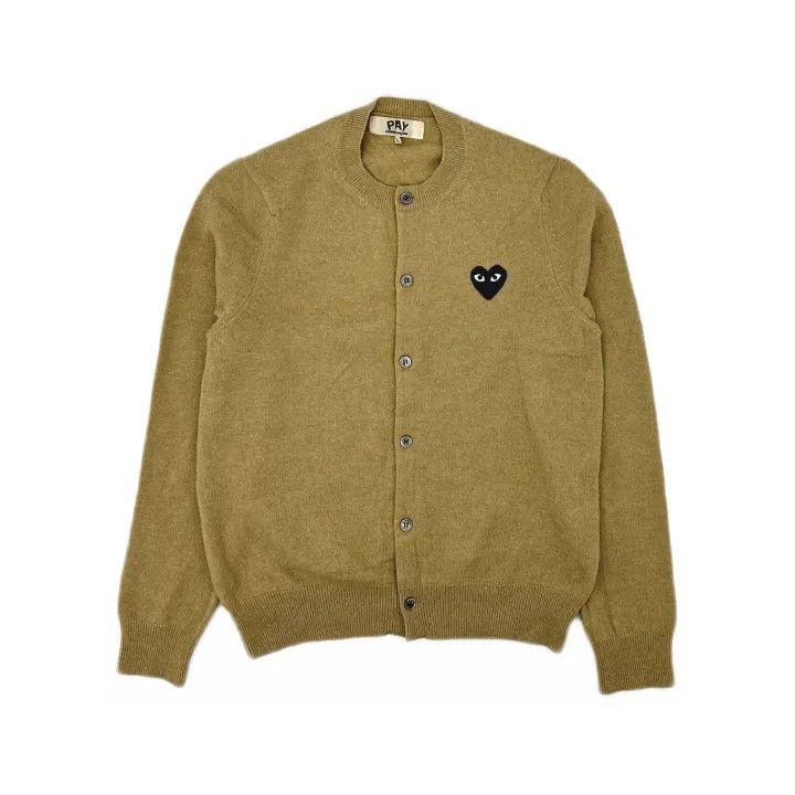 Comme des Garcons PLAY Comme des Garçons Play Beige Heart Cardigan 0079 Size L / US 10 / IT 46 - 2 Thumbnail