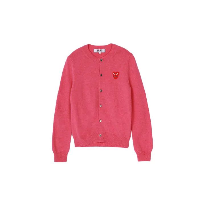 Comme des Garcons Comme des Garçons Play Pink Heart Cardigan Sweater 0079 Size M / US 6-8 / IT 42-44 - 2 Thumbnail
