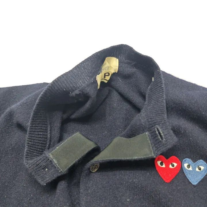 Comme des Garcons PLAY Comme des Garçons Play Navy Heart Cardigan 0079 Size S / US 4 / IT 40 - 9 Thumbnail