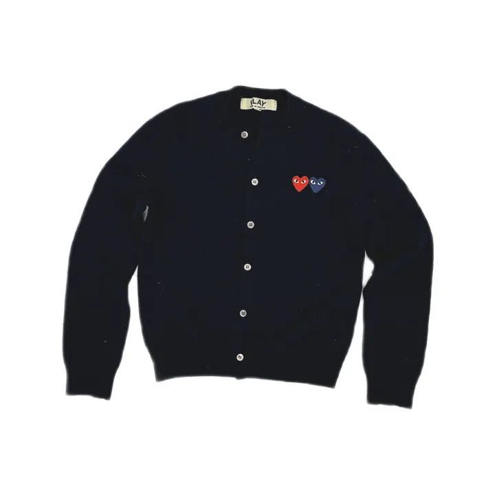 Comme des Garcons PLAY Comme des Garçons Play Navy Heart Cardigan 0079 Size S / US 4 / IT 40 - 2 Thumbnail