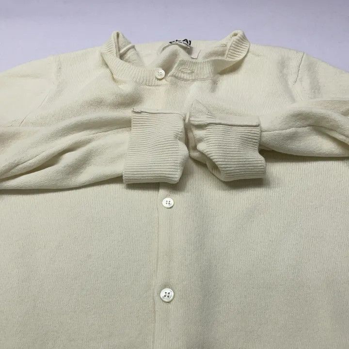 Comme des Garcons PLAY Comme des Garçons Play White Knit Cardigan 0079 Size L / US 10 / IT 46 - 9 Thumbnail