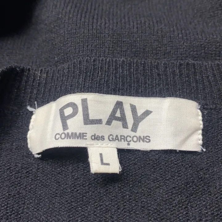 Comme des Garcons PLAY Comme des Garçons Play Black Knit Cardigan 0079 Size L / US 10 / IT 46 - 4 Thumbnail