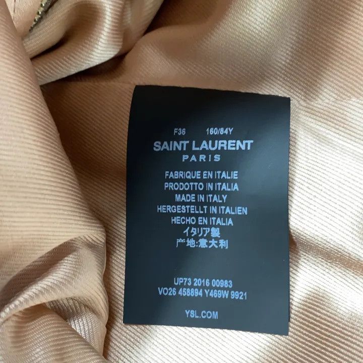 Saint Laurent Paris Saint Laurent Pink Striped Baseball Jacket 0079 Size S / US 4 / IT 40 - 5 Thumbnail