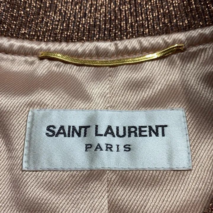 Saint Laurent Paris Saint Laurent Pink Striped Baseball Jacket 0079 Size S / US 4 / IT 40 - 3 Thumbnail