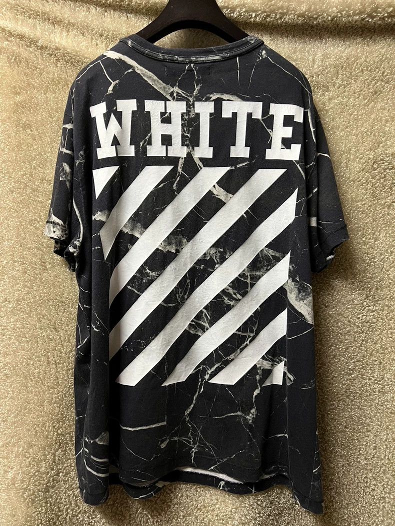 Off-White Off-White Men's Marble Print T-Shirt Size US M / EU 48-50 / 2 - 5 Thumbnail