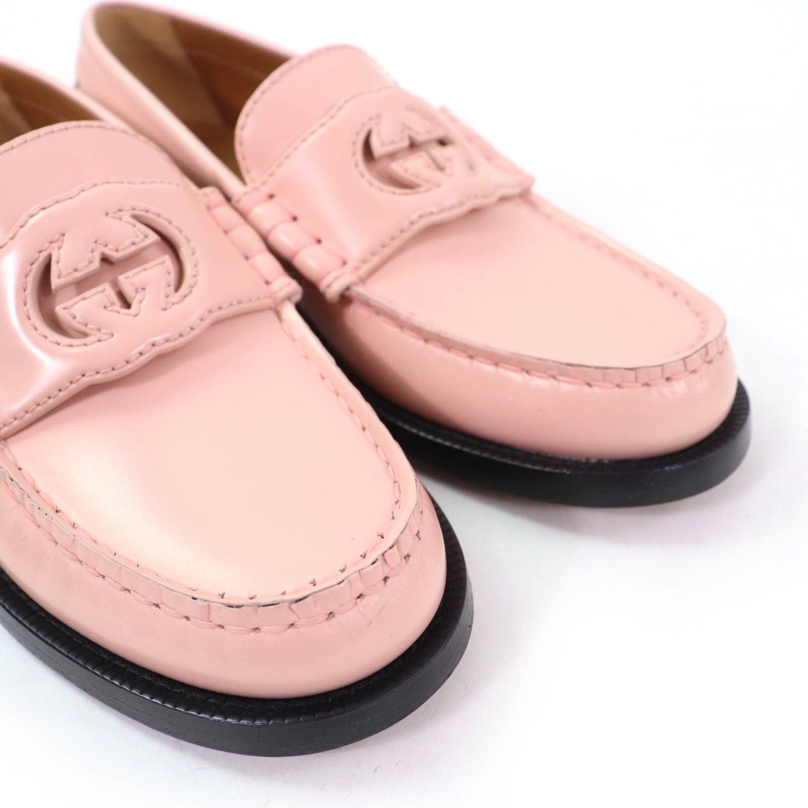 Gucci Gucci Gucci Interlocking G Leather Loafers Leather Shoes 738676 Size ONE SIZE - 8 Thumbnail