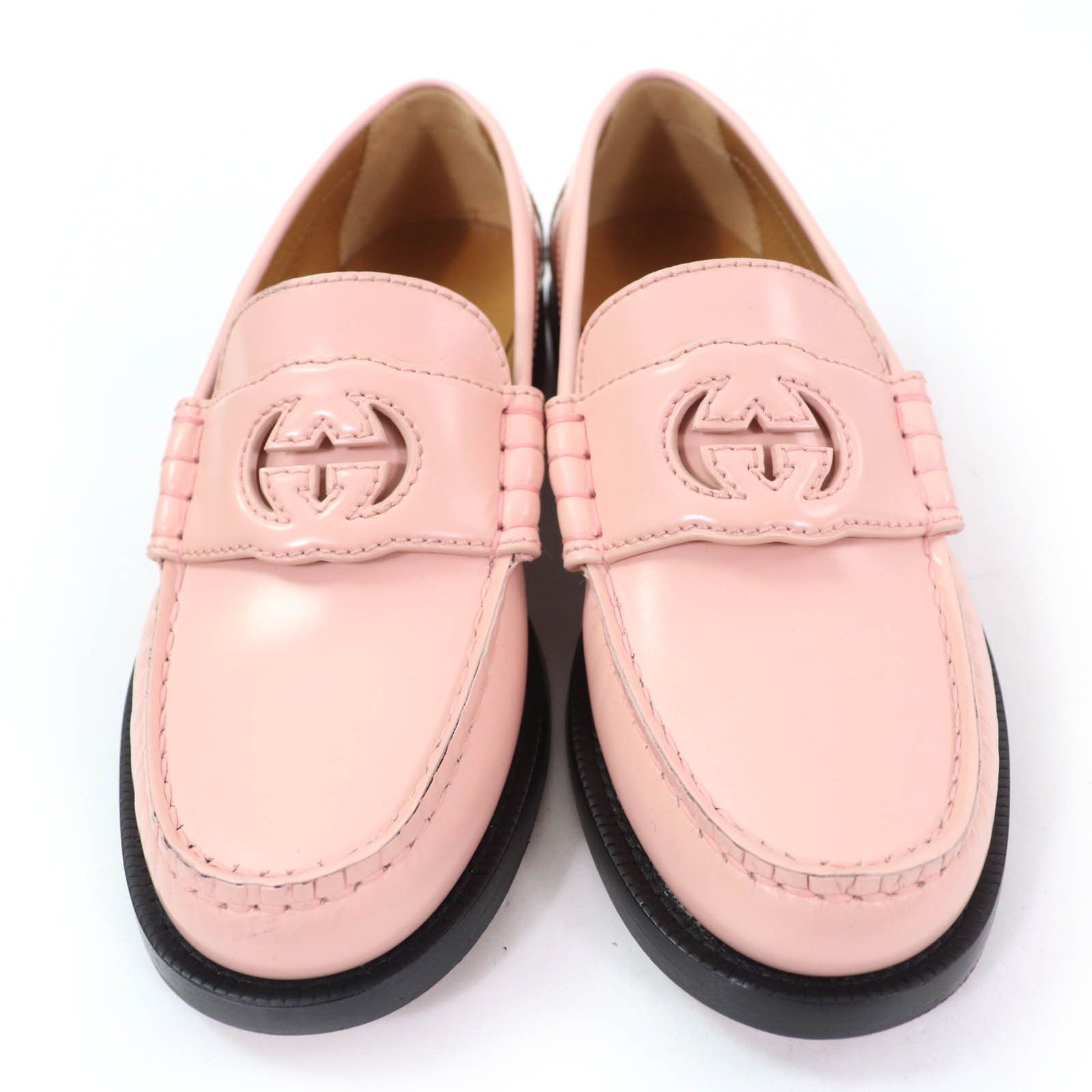 Gucci Gucci Gucci Interlocking G Leather Loafers Leather Shoes 738676 Size ONE SIZE - 4 Thumbnail