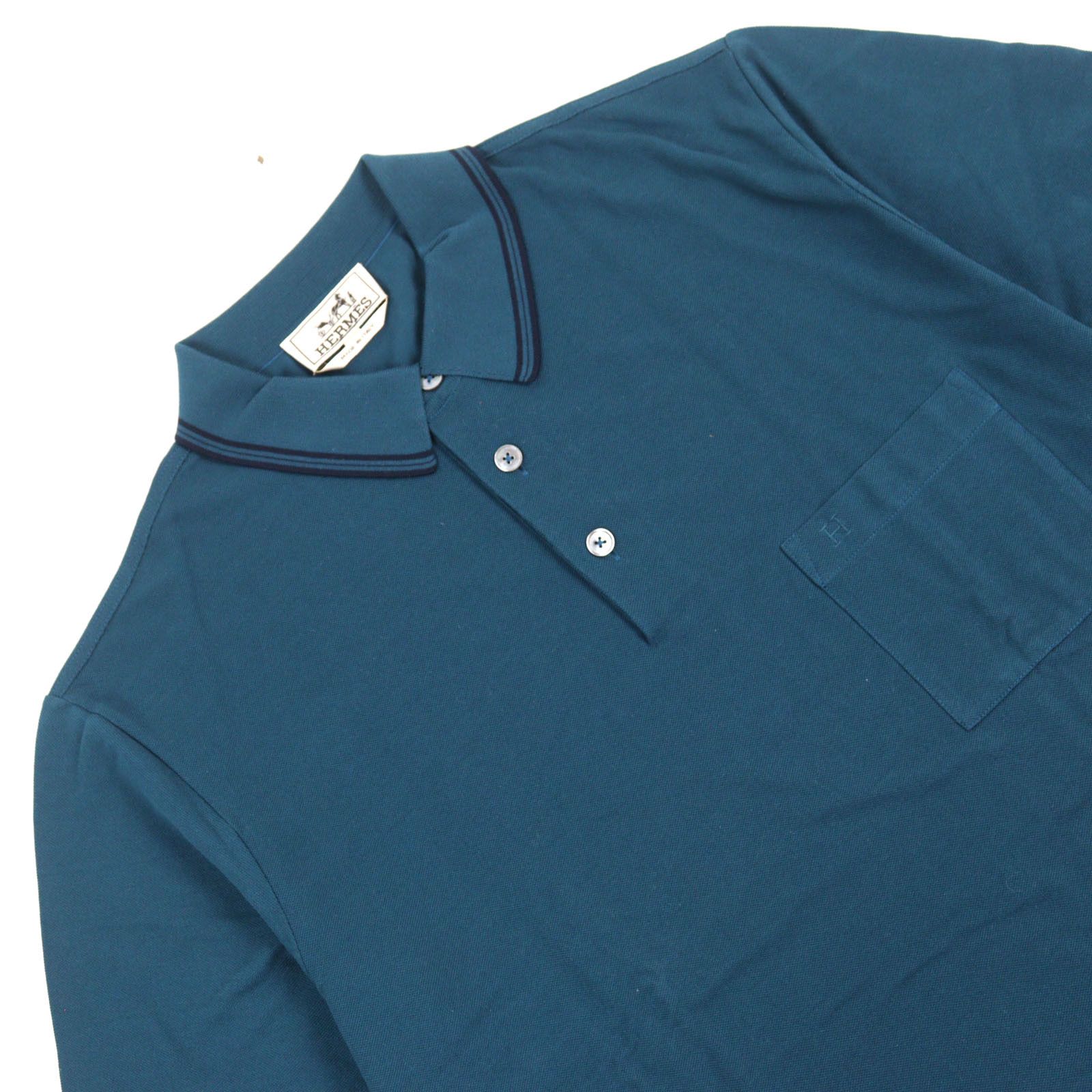 Hermes Hermes Hermes Polo Shirt Cotton Polo Shirt Cotton Tops Size ONE SIZE - 3 Thumbnail