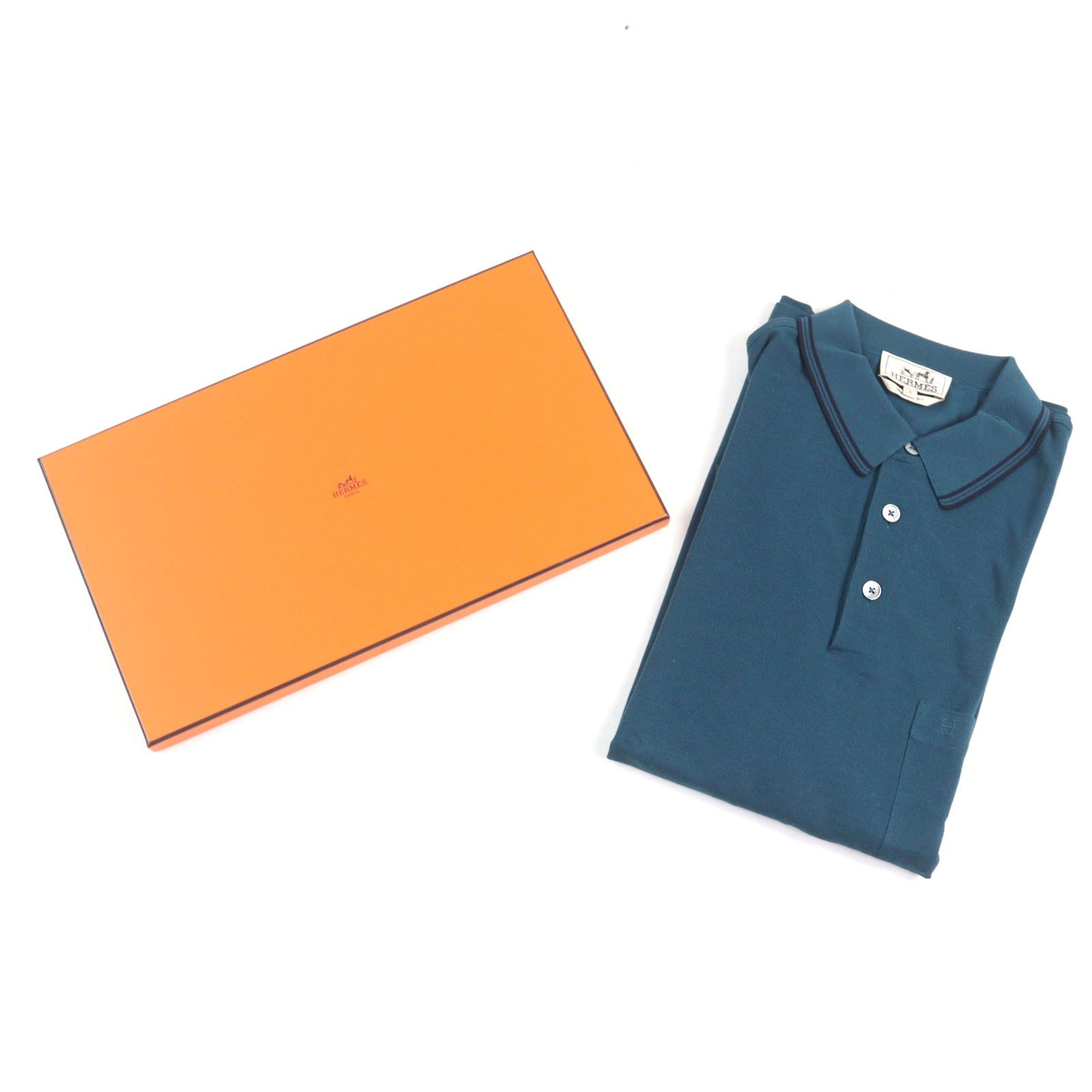 Hermes Hermes Hermes Polo Shirt Cotton Polo Shirt Cotton Tops Size ONE SIZE - 2 Thumbnail