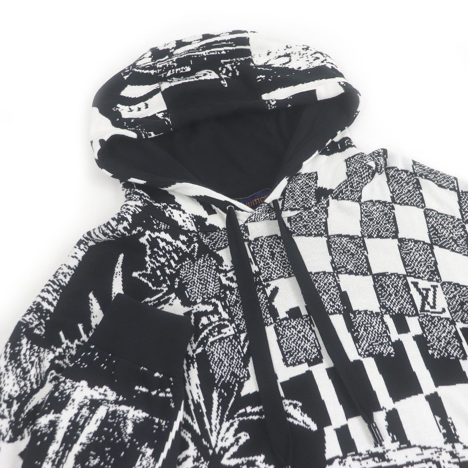 Louis Vuitton Louis Vuitton Louis Vuitton Paris Collage Jacquard Hoodie Knit Cotton Sweatshirts & Hoodies Size ONE SIZE - 2 Thumbnail