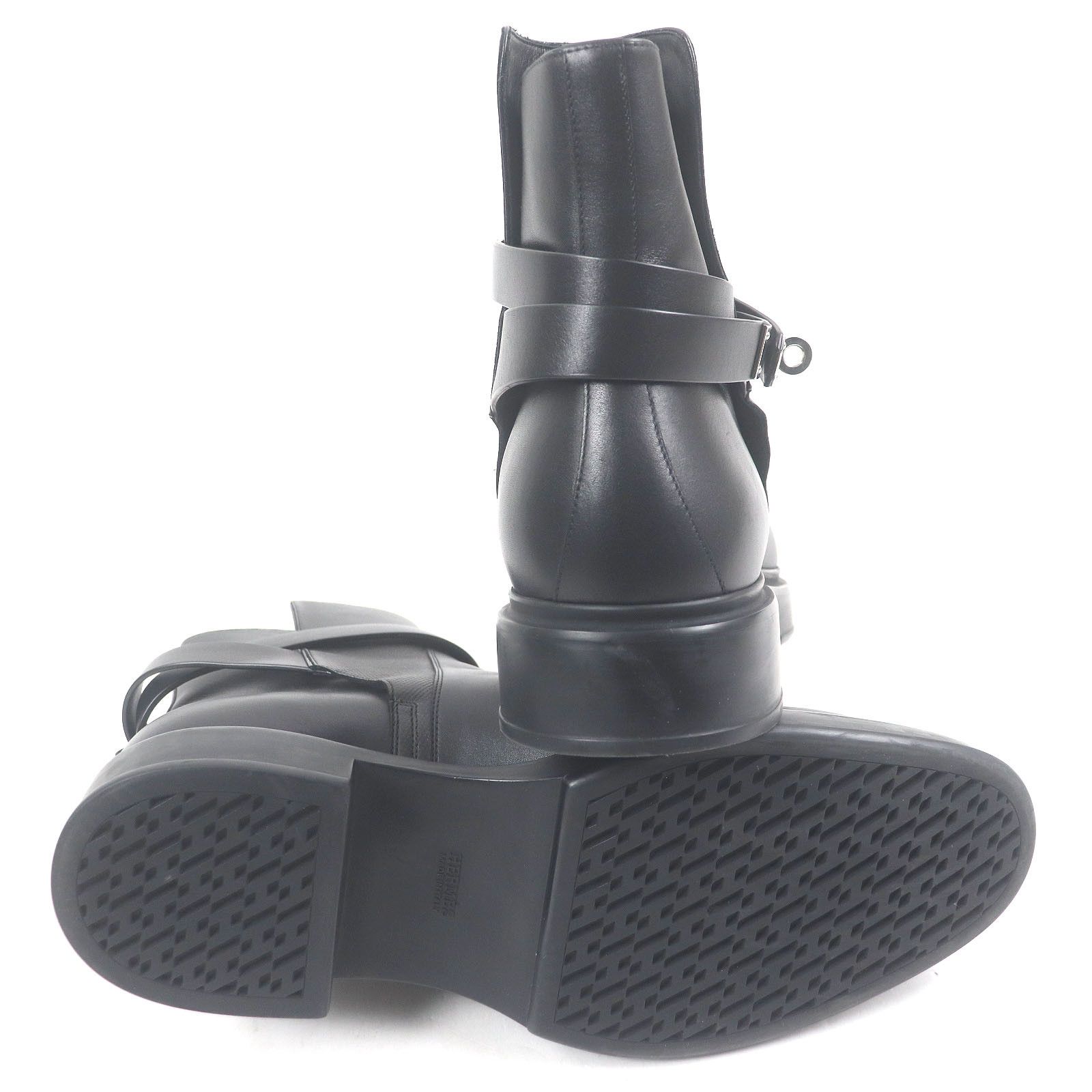 Hermes Hermes Hermes Kelly Buckle Leather Ankle Boots Leather Shoes Size ONE SIZE - 4 Thumbnail