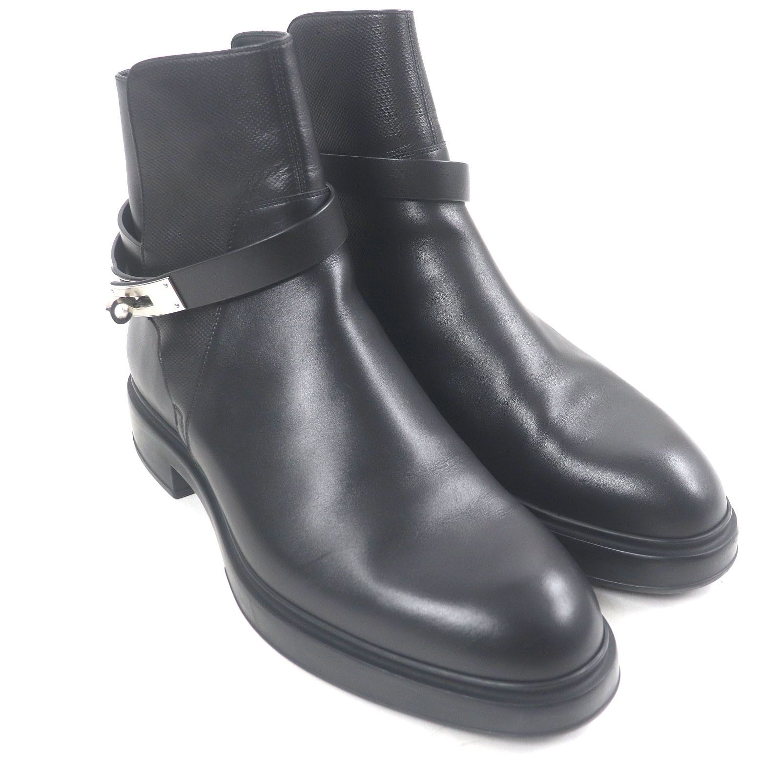 Hermes Hermes Hermes Kelly Buckle Leather Ankle Boots Leather Shoes Size ONE SIZE - 2 Thumbnail