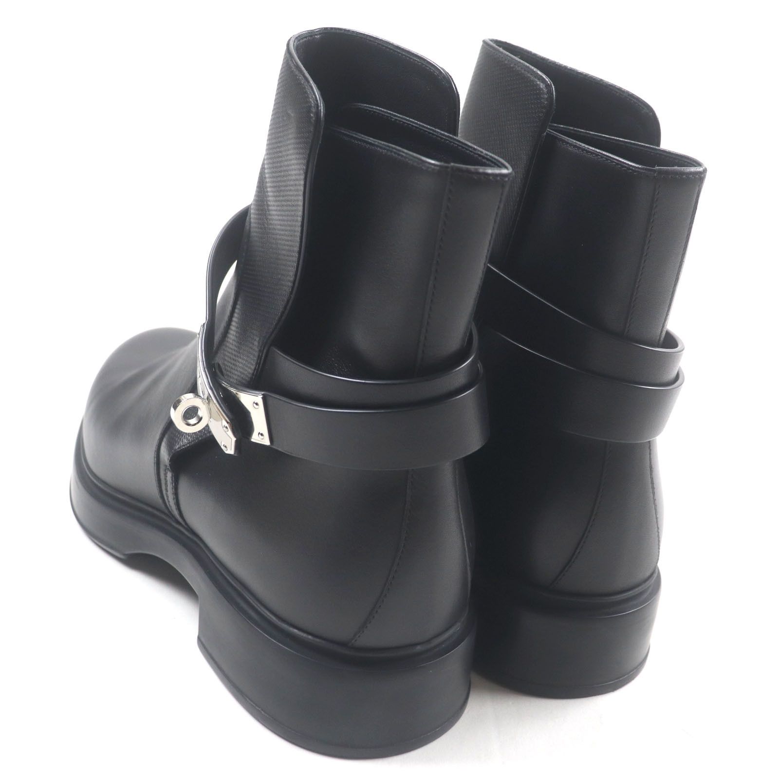 Hermes Hermes Hermes Kelly Buckle Leather Ankle Boots Leather Shoes Size ONE SIZE - 5 Thumbnail